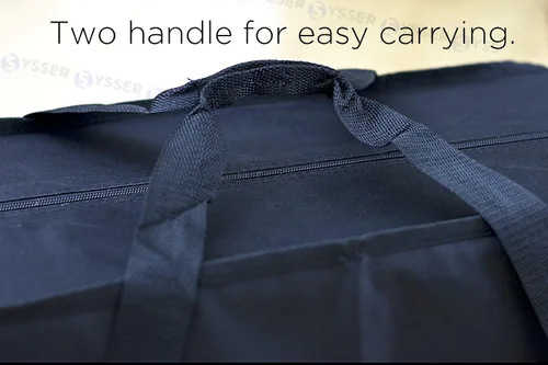 Vista 4 de Bolsa de viaje de carga cuadrada de 24 pulgadas Bolsa Maleta de Lona 50 Lb Cap equipaje Tote, Negro