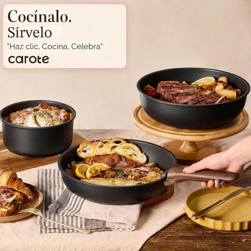 Vista 7 de CAROTE 23pcs Pots and Pans Set Non Stick, Cookware Set Detachable Handle