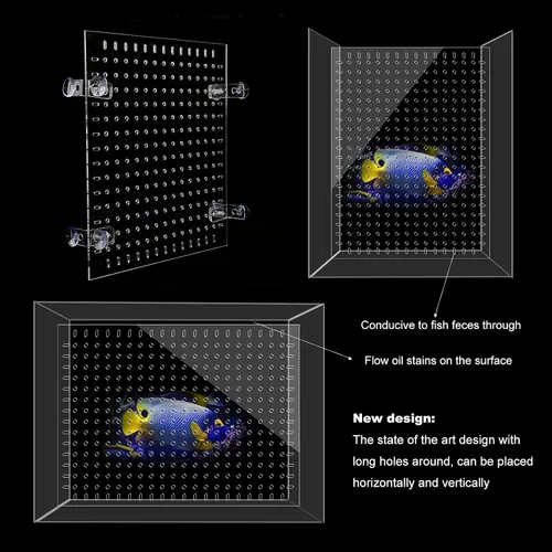 Vista 7 de Divisor de pecera transparente de 55 galones, divisor de acuario, tablero de aislamiento con ventosas