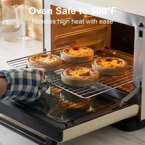 Vista 3 de ONEMORE Ramekins - Juego de 6 moldes aptos para horno, 4 onzas, cuencos de cerámica para souffle, natillas, salsa de inmersión, postre, microondas