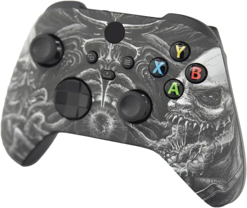 Vista 3 de Hand Airbrushed Fade Custom Controller Compatible with Xbox Series XS & Xbox One (Series XS Dark Alien)