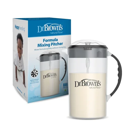 Vista 13 de Dr. Brown's Insta-Prep Dispensador de agua tibia con jarra de mezcla de fórmula para bebés, 36 onzas, color negro