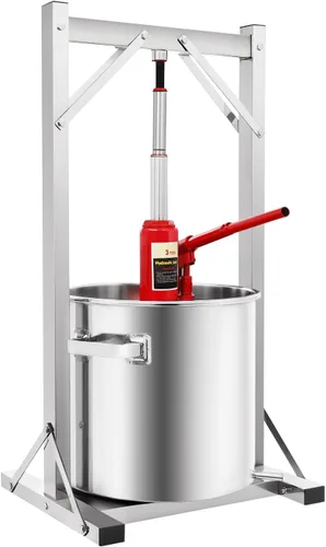 Vista 17 de Fruit Wine Press 1.6 Gallon Stainless Steel Manual Juice Maker 100% Nature Juice Making, Apple Grape Berry Vegetables Crusher, Olive Oil Cider