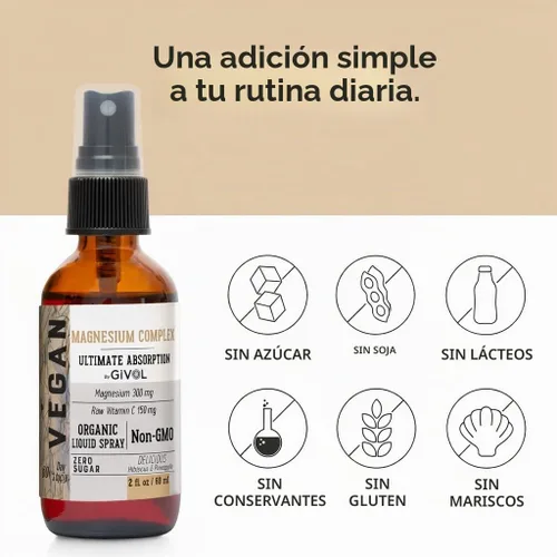 Vista 4 de Tri Magnesio Complejo Spray, Sin Azúcar – Hecho en Estados Unidos – 2 FL oz/2 fl oz