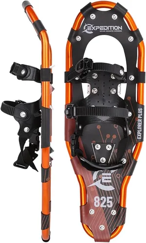 Vista 4 de Cascade Mountain Tech Lightweight Aluminum Frame Snowshoe Set