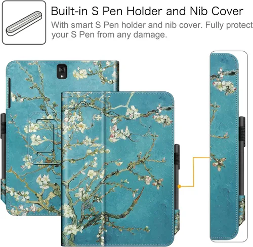 Vista 7 de Fintie, funda tipo libro Samsung Tab S3 9.7, Z-flor