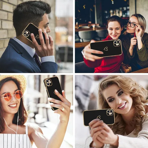 Vista 8 de BENTOBEN Funda para iPhone 12 Mini, bonito patrón de corazón, ajuste delgado, suave, flexible, a prueba de golpes, de TPU para mujeres, niñas