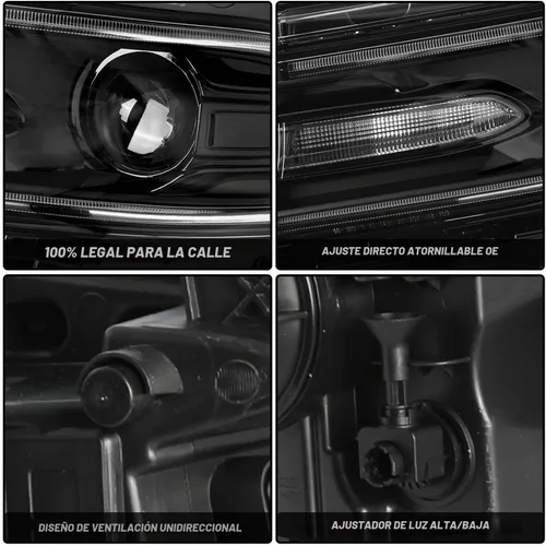 Vista 6 de Conjunto de faros halógenos Bingbingmotor para Dodge Charger 2015-2023