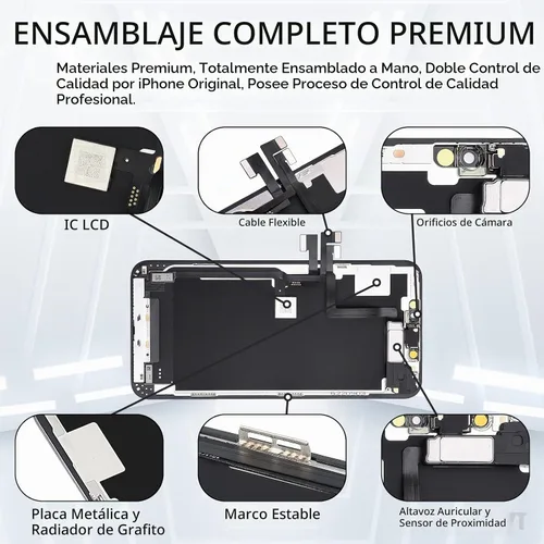Vista 2 de Pantalla de repuesto para iPhone 11 Pro Max con altavoz de oído LCD de 6.5 pulgadas