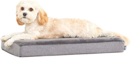 Vista 14 de Barkbox; cama para perro con plataforma de espuma viscoelástica, colchón de felpa para alivio ortopédico de articulaciones, lavable a máquina