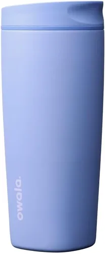 Vista 27 de Owala SmoothSip Slider - Vaso de café aislado de acero inoxidable, reutilizable, taza de café helado, taza de viaje para café caliente, sin BPA, 12