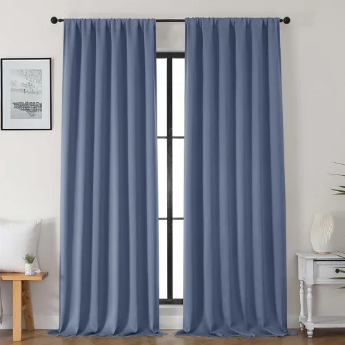 Vista 118 de Gwine Cortinas opacas para dormitorio, 54 pulgadas de largo, paneles de cortina de ventana con aislamiento térmico y reducción de ruido, cortinas
