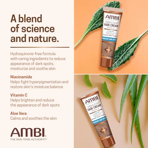 Vista 5 de Ambi Even & Clear Fade Cream, sin hidroquinona, tratamiento de hiperpigmentación, corrector de manchas oscuras, resultados en tan solo 4 semanas