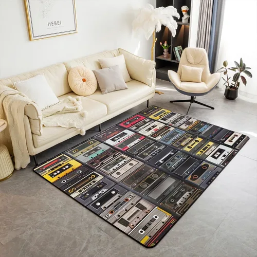 Vista 10 de Erosebridal Alfombra bohemia con estampado de ojos de 3 x 5 pulgadas, alfombra exótica de mariposa azul, estilo bohemio, alfombra decorativa moderna