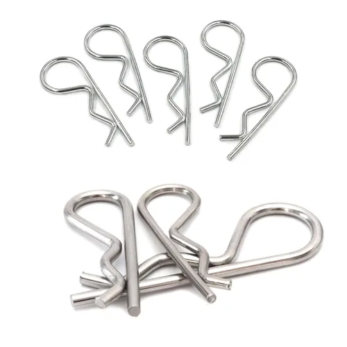Vista 4 de ISPINNER Kit surtido de 100 pines de chaveta de acero inoxidable 304, clips R de 7 tamaños para sistemas de bloqueo de pasador de enganche