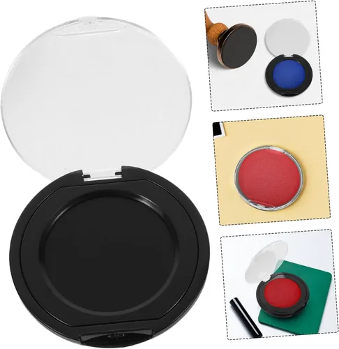 Vista 8 de Almohadilla de huellas dactilares Almohadilla de sello de huella digital sin tinta para Notary Black Roller Fingerprint