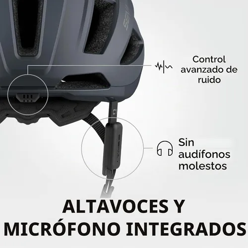 Vista 3 de Sena Casco de ciclismo inteligente C1 Gris mate