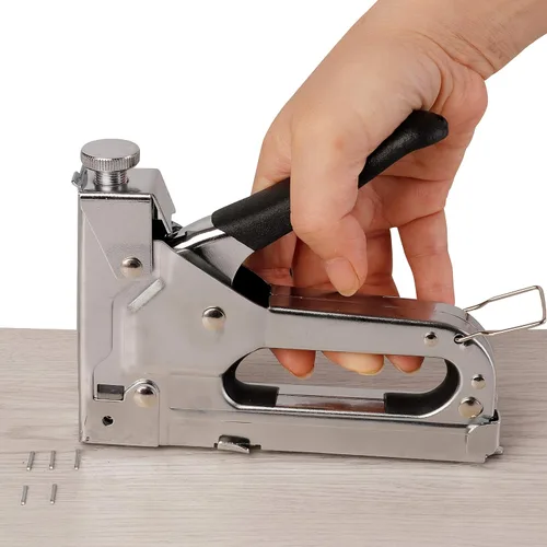 Vista 6 de eZthings® Juego de herramientas de grapadora profesional de grapadora, kit 3 en 1 de alta resistencia con 2400 grapas, acero para clavos