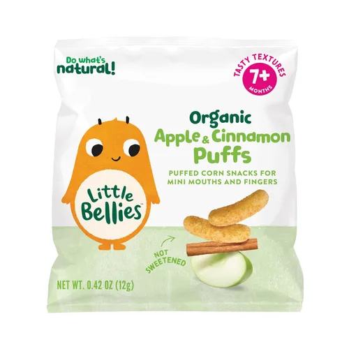 Vista 9 de Little Bellies Bocadillo orgánico de manzana y canela para bebés (paquete de 18 paquetes individuales de 0.42 onzas)