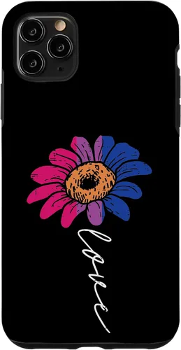 Vista 13 de Funda para iPhone 16 Love Sunflower Floral LGBTQ Bisexual Flag Gay Pride Ally Bi