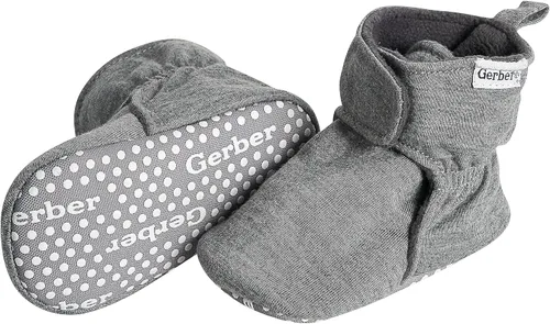 Vista 4 de Gerber Botines unisex con forro polar para niños, antideslizantes y suaves