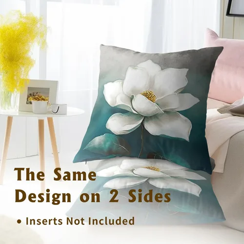 Vista 209 de Giwawa Juego de 2 fundas de almohada decorativas con diseño floral de girasol de 16 x 16 pulgadas, fundas de cojín decorativas para el hogar, sofá