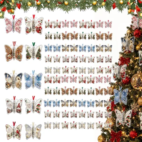 Vista 11 de Regalo de dinero en efectivo de Navidad, adorno de mariposa, decoración de 5PCS-B
