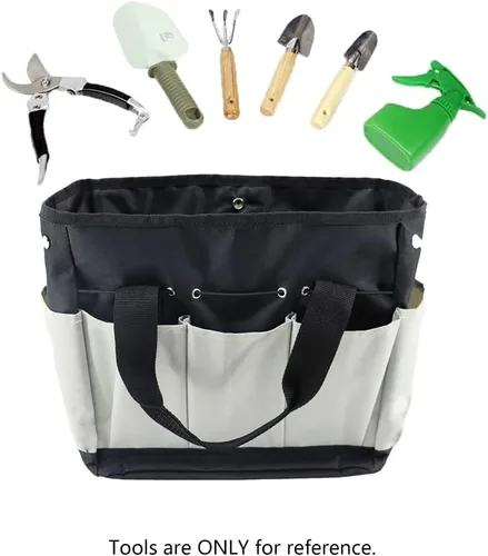 Vista 4 de SEIWEI Bolsa de jardinería Bolsa de herramientas de jardín, organizador para el hogar, kit de herramientas de jardinería, bolsa Oxford, organizador