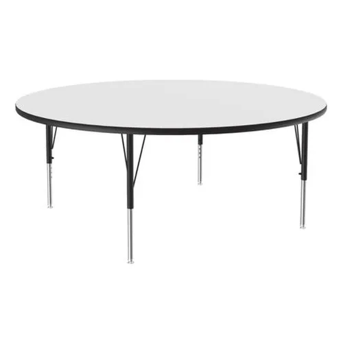 Vista 19 de Correll - Tabla rectangular de 24 x 60 pulgadas, tabla de actividades, altura ajustable, laminado de alta presión blanco duradero, muebles