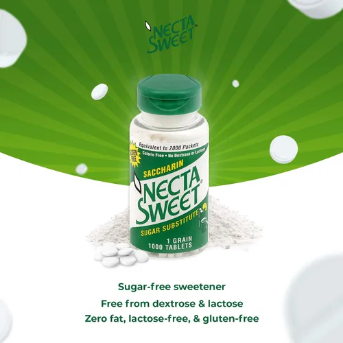 Vista 2 de Necta Sweet Tabletas de sacarina, 1 grano, botella de 1000 tabletas