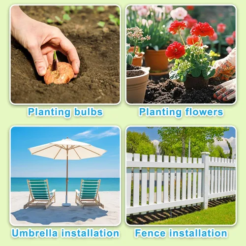 Vista 7 de Broca de taladro de 4 x 24 para plantar, taladro de jardín para Naranja-4 x 24 pulgadas