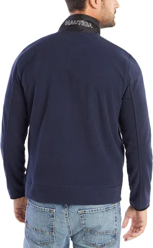 Vista 4 de Nautica Sudadera de forro polar con cuello alto y cremallera completa para hombre