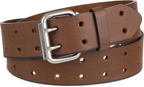 Vista 2 de Dickies - Cinturón de cuero para hombre con hebilla de doble punta