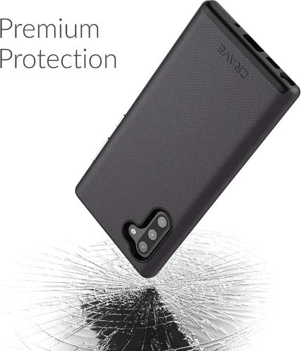 Vista 4 de Crave Para Galaxy Note 10 Caso, Funda De Doble Capa De Protección A Prueba De Golpes Para Samsung Galaxy Note 10 (6.3 Pulgadas) - Negro