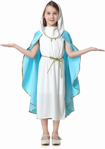 Vista 2 de LMYOVE Disfraz de Virgen María para niñas para Halloween