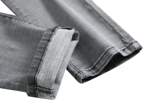 Vista 7 de QIMYUM Jeans ajustados para hombre, jeans ajustados rasgados para hombre, jeans de motociclista, elásticos, pantalones de mezclilla de Moto Cargo
