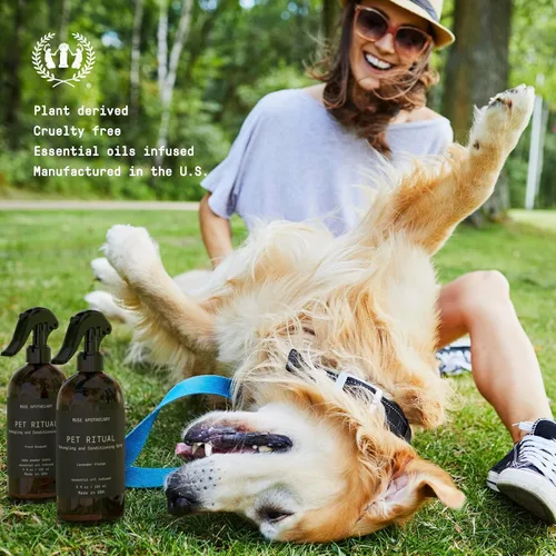 Vista 6 de Muse Apothecary Pet Ritual - Aerosol desenredante para perros y gatos, espray desenredante para mascotas, acondicionador desenredante en aerosol