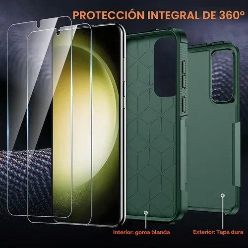 Vista 6 de SPIDERCASE Funda diseñada para Samsung Galaxy S23, [protección contra caídas de grado militar de 10 pies], paquete de 2