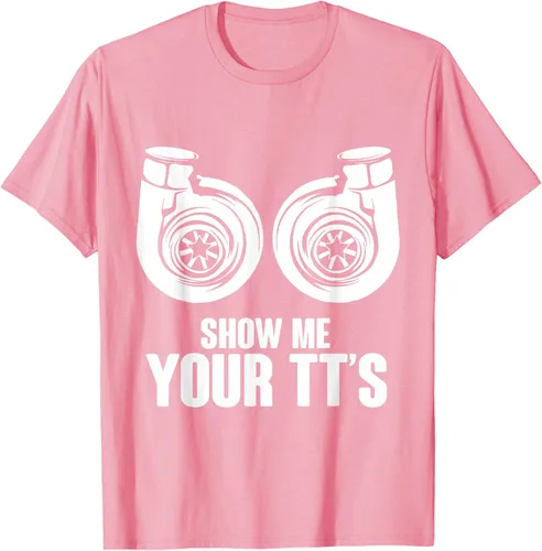 Vista 97 de Funny Show Me Your TT's Twin Turbo Car Racing Camiseta, Negro, S