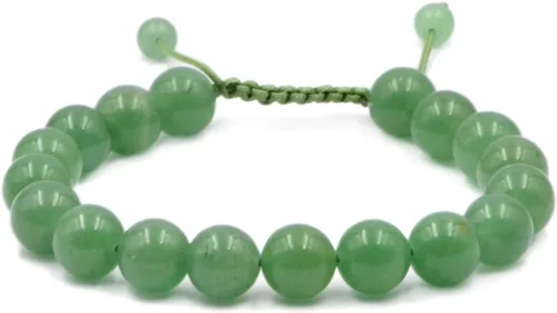 Vista 13 de AD Beads - Pulseras de gemas naturales de 0.39 pulgadas, cristales de sanación, macramé ajustable de 7 a 9 pulgadas