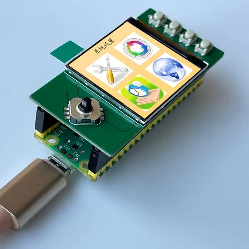 Vista 3 de Raspberry Pi Pico Flexible Microcontrolador Board con 1.3inch LCD Display Module 240×240 Resolución IPS Pantalla (pi Pico Board)