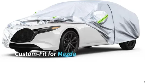 Vista 24 de Funda a medida para automóvil Mazda, funda de automóvil de 7 capas impermeable para todo tipo de clima, para exteriores, cubierta completa contra