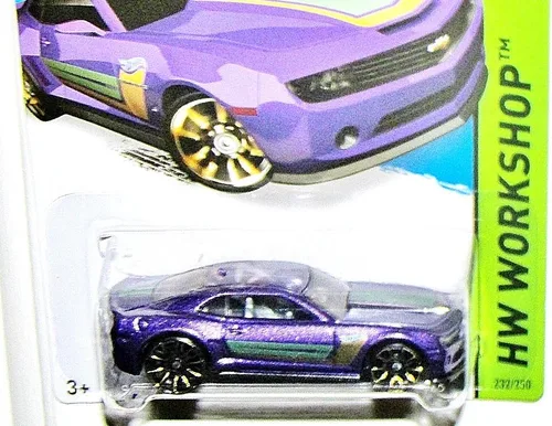 Vista 3 de Hot Wheels, 2015 HW Workshop, '13 Hot Wheels Chevy Camaro Edición Especial [Púrpura] 232/250
