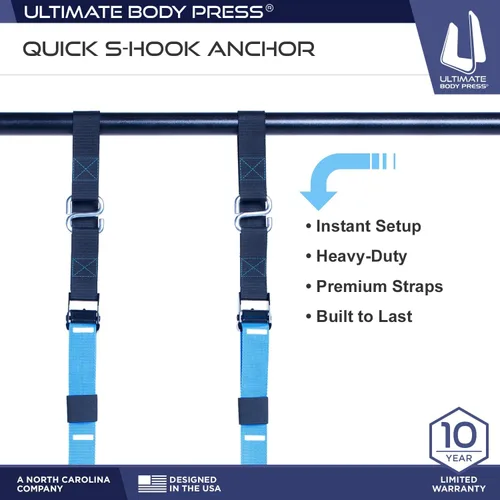 Vista 4 de Ceiling Mount Pull Up Bar with 48” Straight Bar and 14” Risers, Fits 16” and 24” Joist by Ultimate Body Press