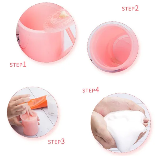Vista 5 de Máquina de espuma facial, 2 piezas, herramienta de limpieza facial, espumador de crema enriquecedora, limpiador profundo, máquina de espuma
