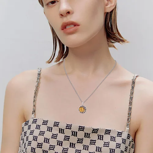 Vista 3 de XIXLES Yin Yang - Collar de plata de ley 925 con luna y sol a juego para parejas, para 2 amistades, mejores amigos, parejas, familiares