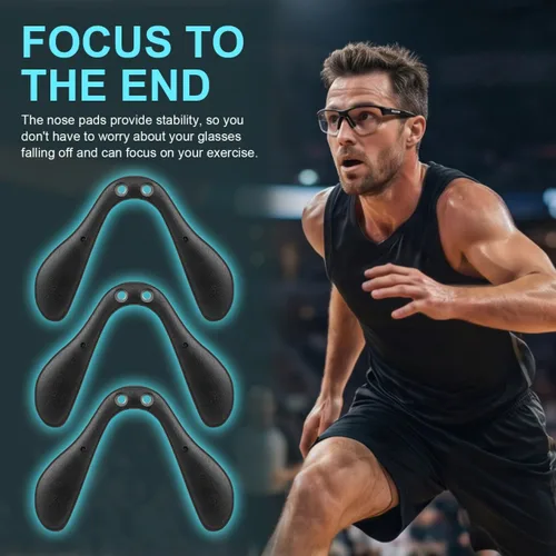 Vista 4 de Beavorty 3 unids almohadillas de gafas de silicona marco puente pad soporta reemplazo anti-caída gafas herramienta de fijación para ciclismo