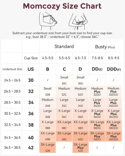 Vista 6 de Momcozy Sujetadores de lactancia para lactancia, sin costuras, brasier de maternidad sin costuras, brasier de lactancia clásico con soporte de tira