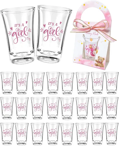 Vista 9 de Regalitos para Baby Shower para Invitados - 50 Juegos Temática de Mariposa Baby Shower una Pequeña Mariposa Está en Camino Vasos de Chupito y Cajas
