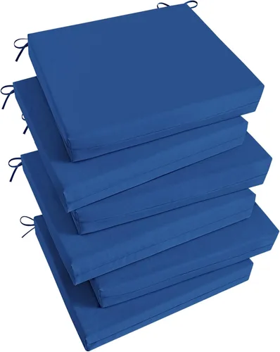 Vista 62 de Basic Beyond Juego de 4 cojines para sillas de exterior, cojines de exterior para muebles de patio, cojines resistentes al agua para sillas de patio
